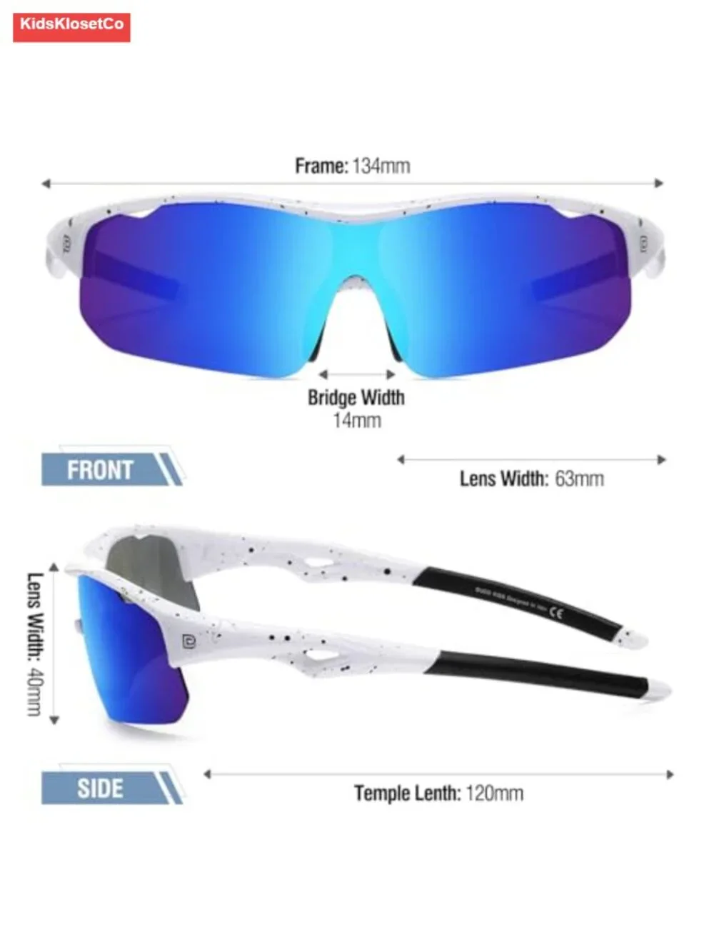 Kids Polarized Sports Sunglasses UV400 Protection TR90 Frame